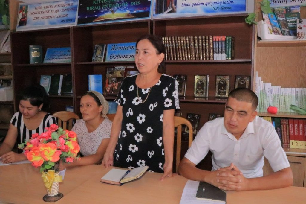 Kitapxana orayında ilaj ótkerildi