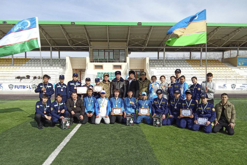 “Yosh qutqaruvchi” harbiy sport musobaqasining Taxtako‘pir tumani bosqichi o‘tkazildi